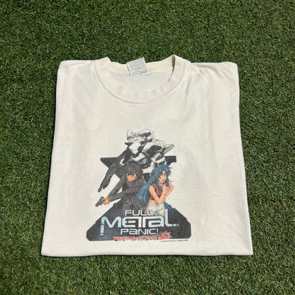 1990s Full Metal Panic Promo White Tee Size XL USED v15342