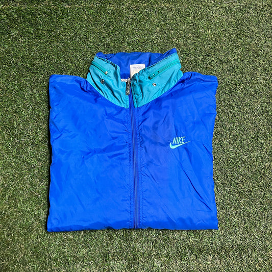 1980s Blue Nike Windbreaker Size Large USED v15334