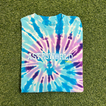 Astroworld Tour Face On The Back Tie Dye Longsleeve Size Large USED x10371