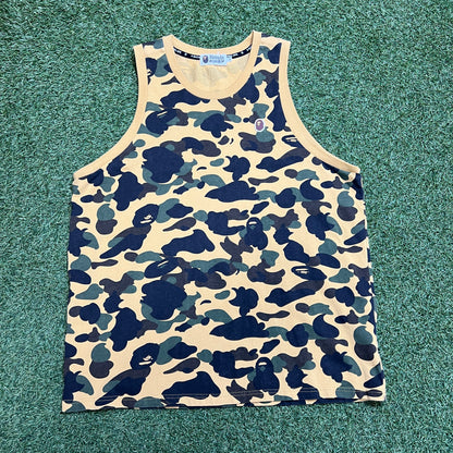 Bape A Bathing Ape Camo Tank Top Size XXL USED x8614