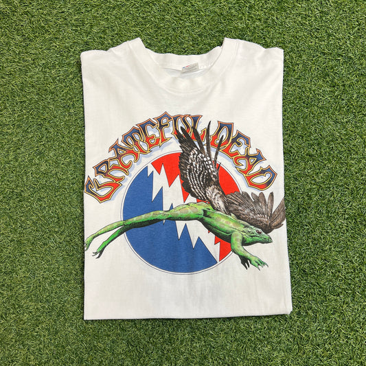 1995 Grateful Dead Iguana Tour White Tee Size XL USED v12595