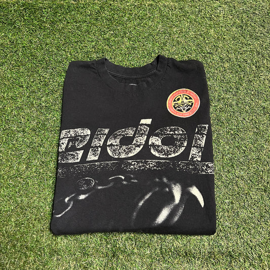 Travis Scott Utopia Metlife eldol Black Cropped Longsleeve Size Medium USED x12861