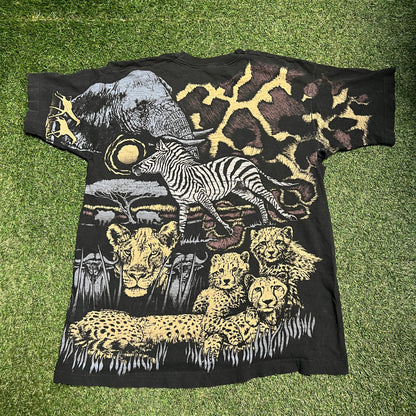 Nature Black AOP Safari Tee Size XL USED v15355