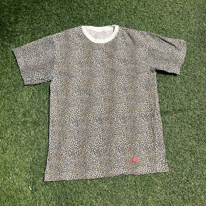 Supreme Hanes Leopard Tagless Tees Size Small Used x11877