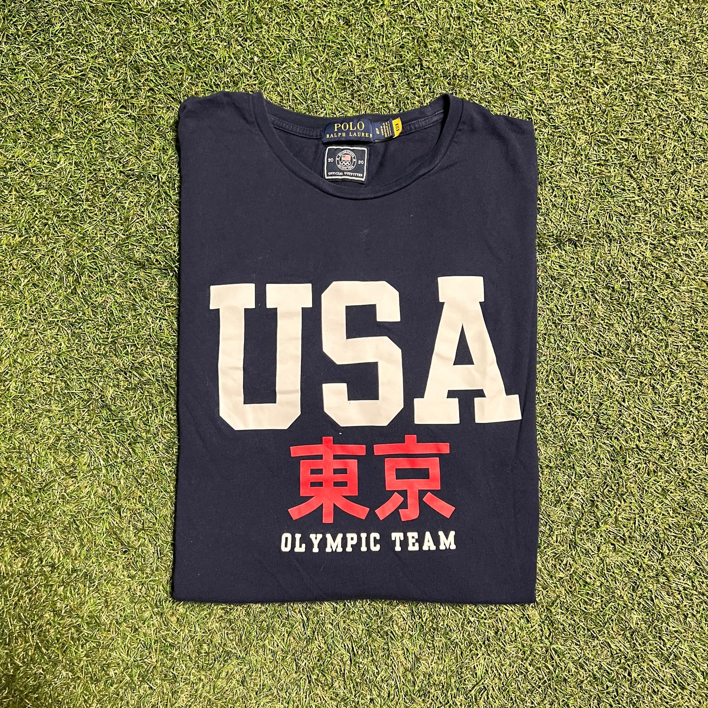 Polo ralph lauren Olympics Tee Navy Size XL USED V14321