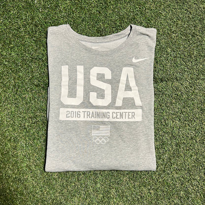 Nike USA Olympics Grey Training Facility Tee Size XL USED V14320