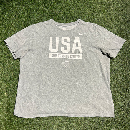 Nike USA Olympics Grey Training Facility Tee Size XL USED V14320