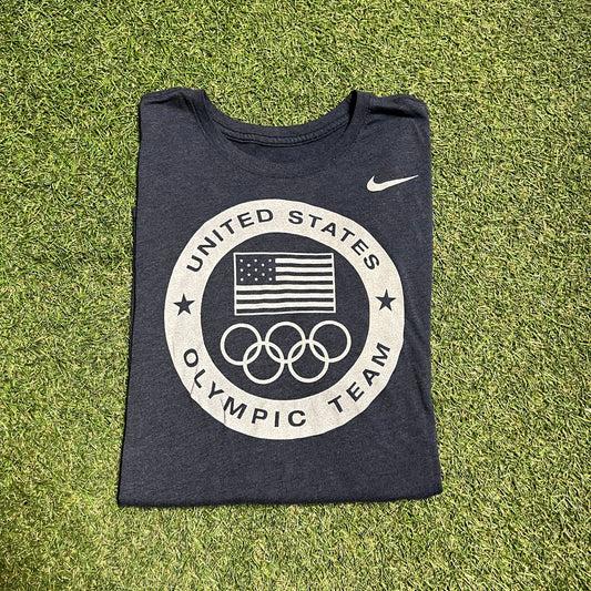 Nike USA Olympics Team 2016 Navy Tee Size XL USED V14319