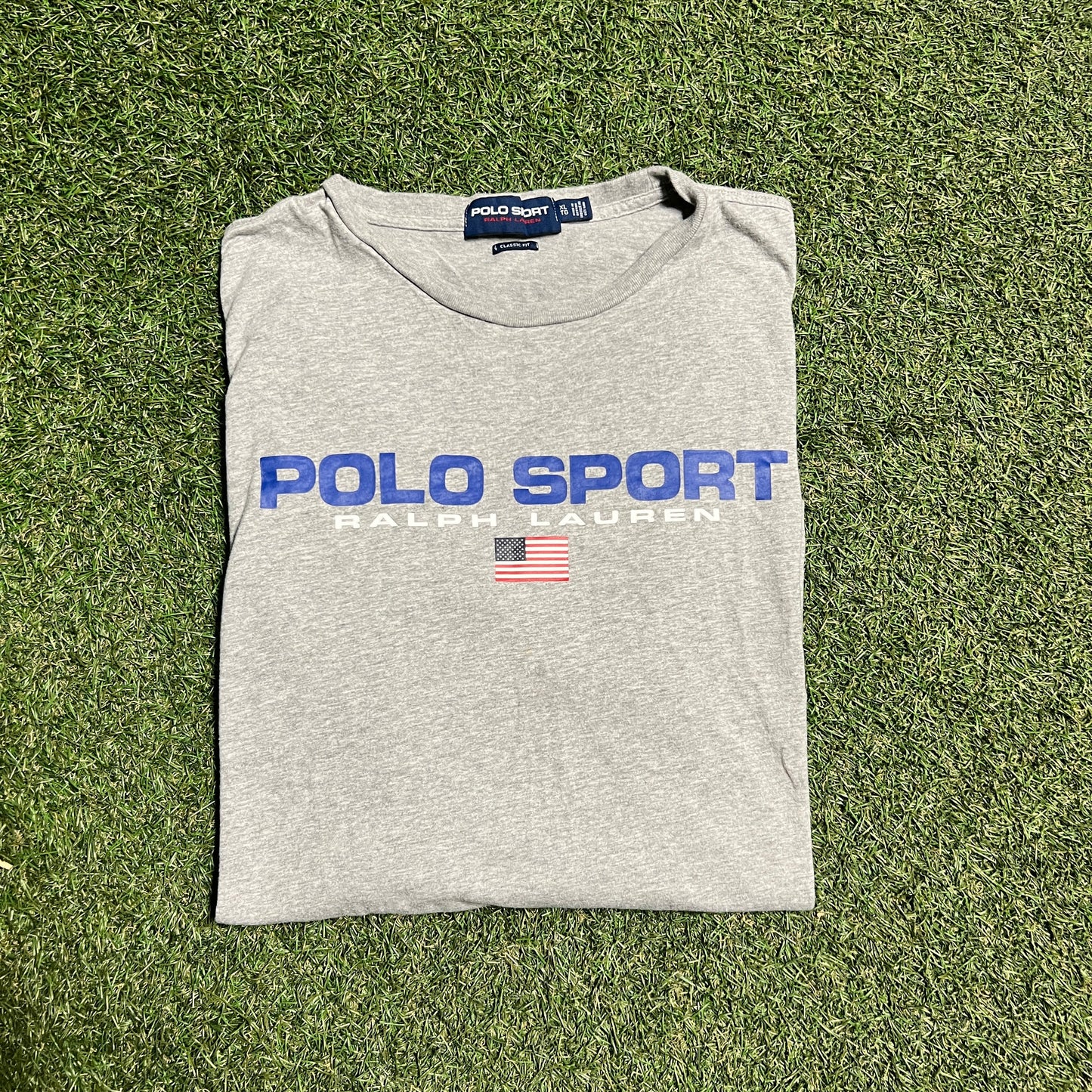 Polo Ralph Lauren Polo Sport Tee Grey Size XL Used V14325