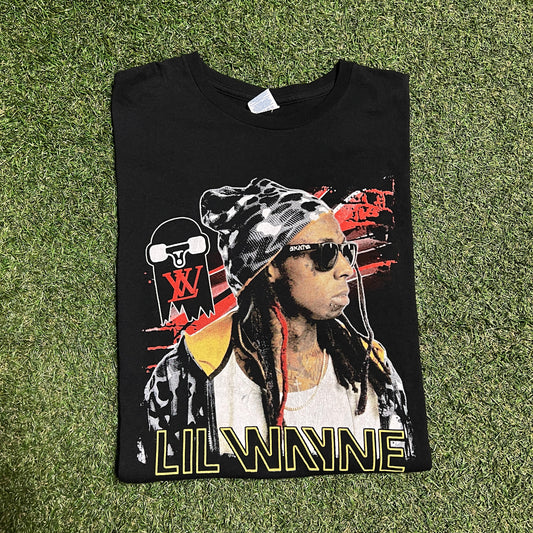 Lil wayne 2016 Tour Black Tee Size Large USED v5247