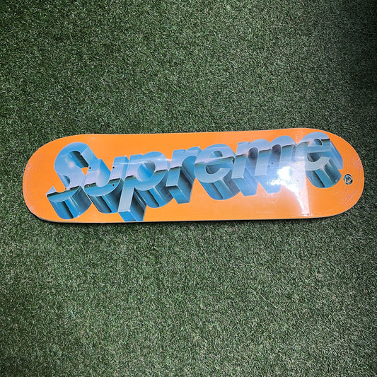 Supreme SS20 Chrome Logo Skateboard Deck Orange NEW x11890