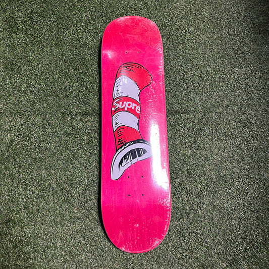 Supreme FW18 Cat in the Hat Skateboard Deck Pink NEW x11892