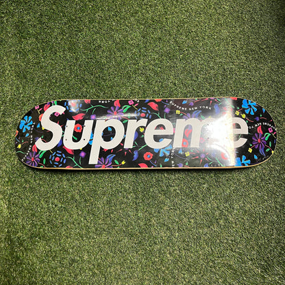 Supreme SS19 Airbrushed Floral Skateboard Deck Black NEW x11888