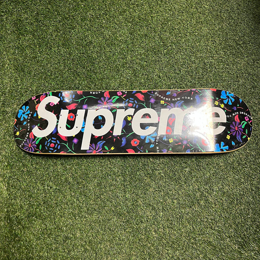 Supreme SS19 Airbrushed Floral Skateboard Deck Black NEW x11888
