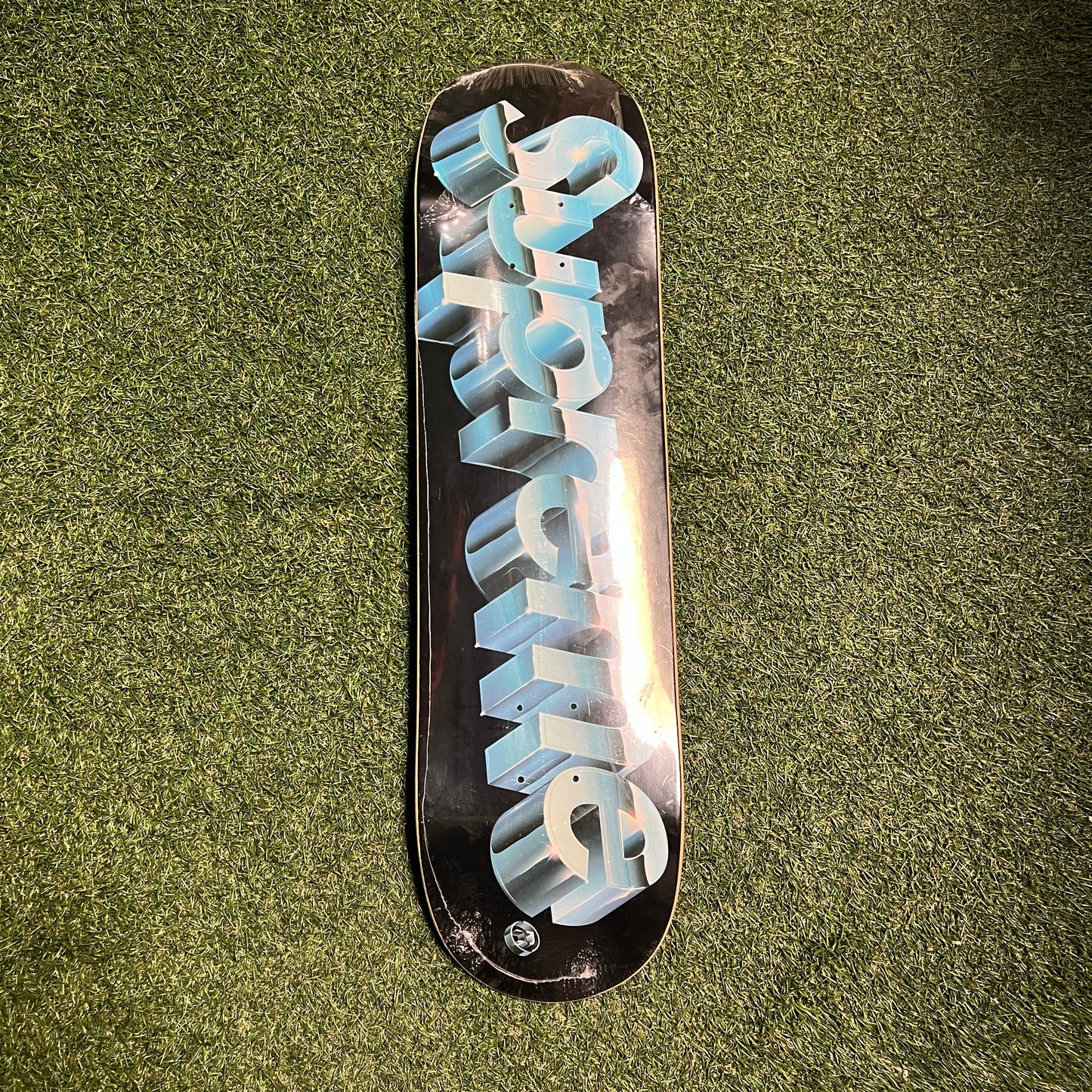 Supreme SS20 Chrome Logo Skateboard Deck Black NEW x11889