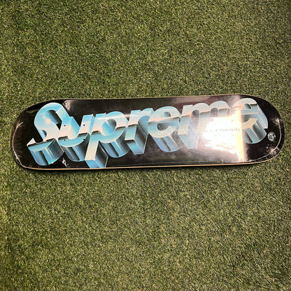 Supreme SS20 Chrome Logo Skateboard Deck Black NEW x11889