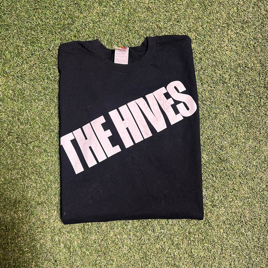Y2K The Hives Black Band Tee Size XL USED v15400