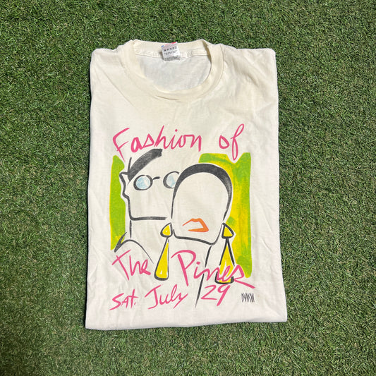 1990 "Fashion of the Pines" White Tee Size XL USED v15402