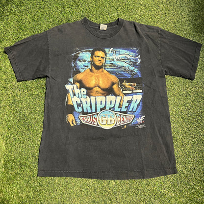 Chris Benoit The Crippler WWF 2000 Wrestling Black Tee Size XL USED v14328