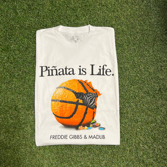 Freddie Gibbs and Madlib Pinata Is Life White Tee Size Large USED x11921