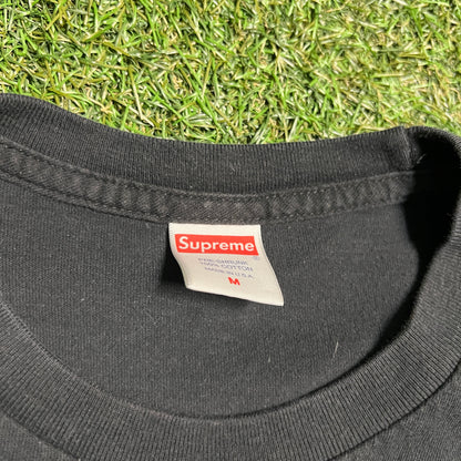 Supreme FW19 Bandana Box Logo Tee Black Size Medium USED x11934