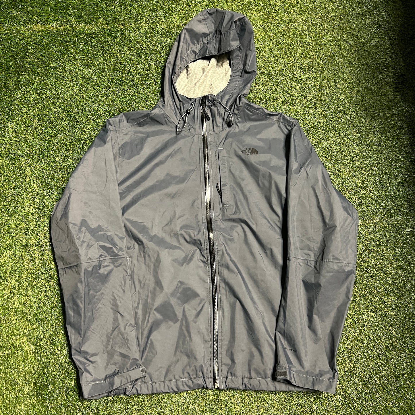 The North Face space grey zip up jacket Size XL USED v14351