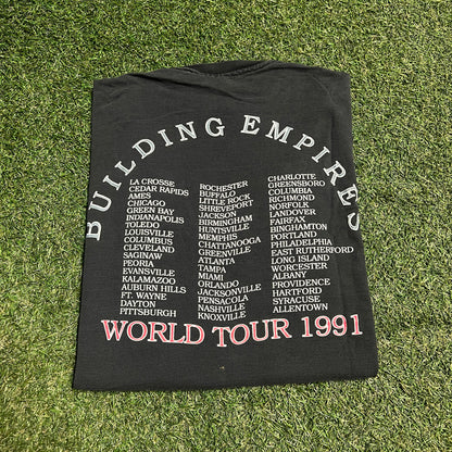1991 Queensryche Pire Tour Black Tee Size XL USED v15390