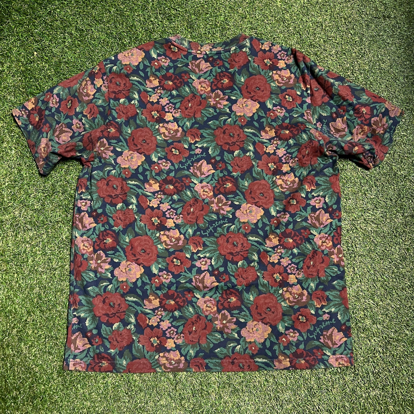 Supreme AOP Flower Print Tee Size Large USED x11913