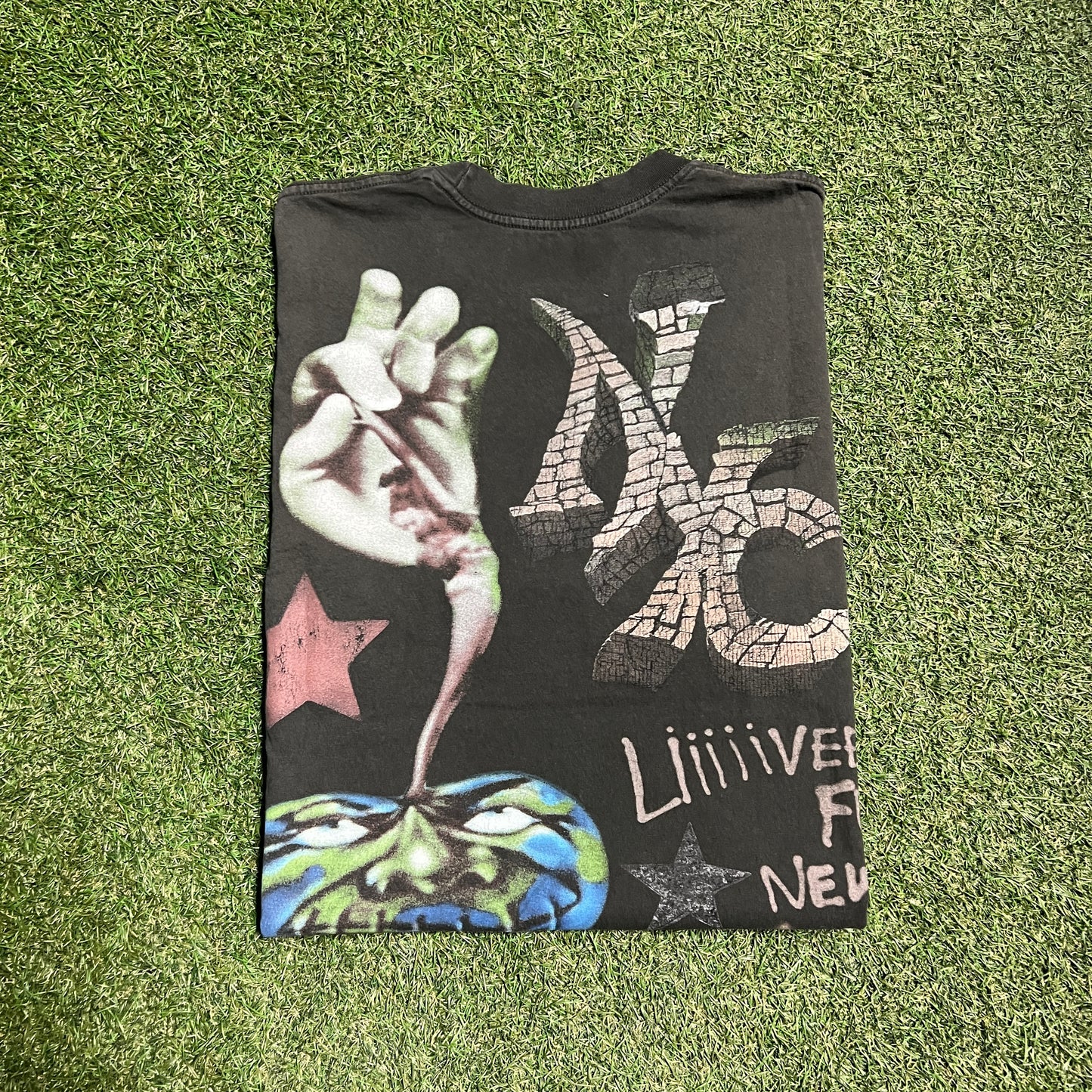 Travis Scott Utopia Live From NY World Black Tee Size XL USED x11927