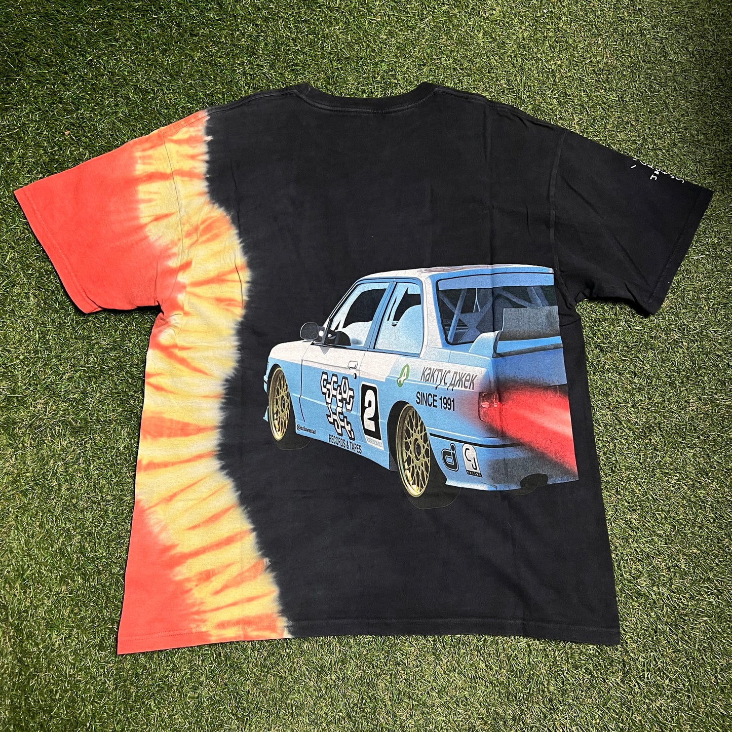 Travis Scott Hot Wheels Black Tie Dye Tee Size Large USED x11925