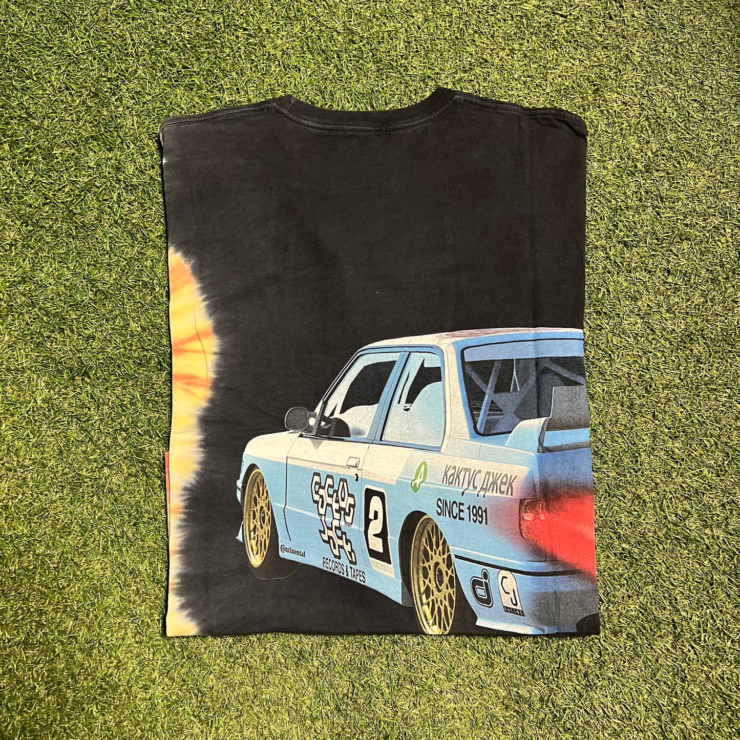 Travis Scott Hot Wheels Black Tie Dye Tee Size Large USED x11925