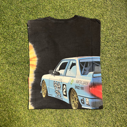 Travis Scott Hot Wheels Black Tie Dye Tee Size Large USED x11925