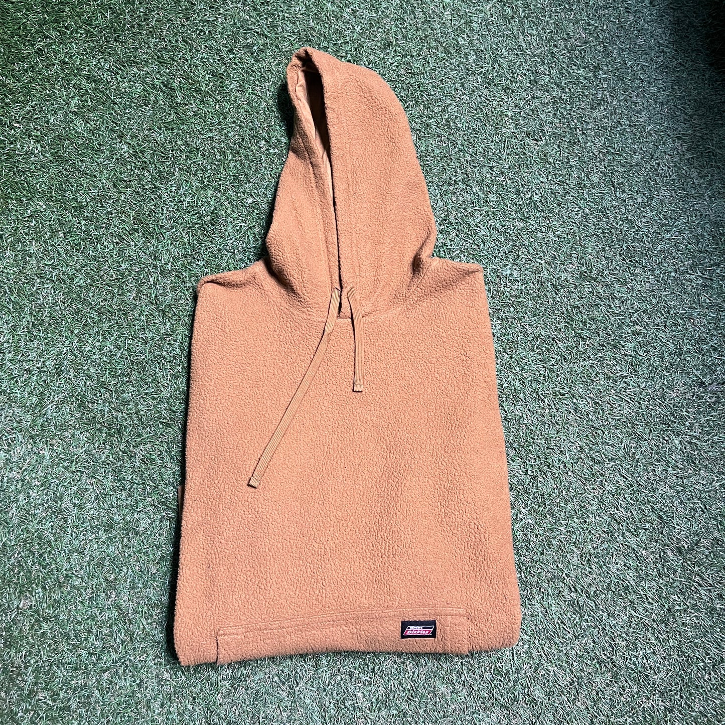 Genuine Dickies Sherpa Brown Hoodie Size Large USED v14320