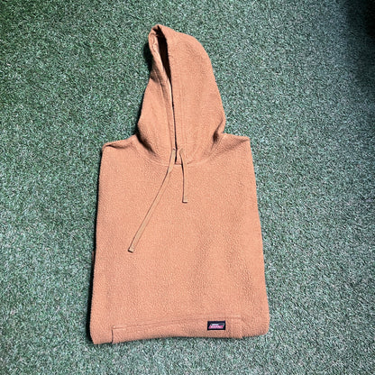 Genuine Dickies Sherpa Brown Hoodie Size Large USED v14320