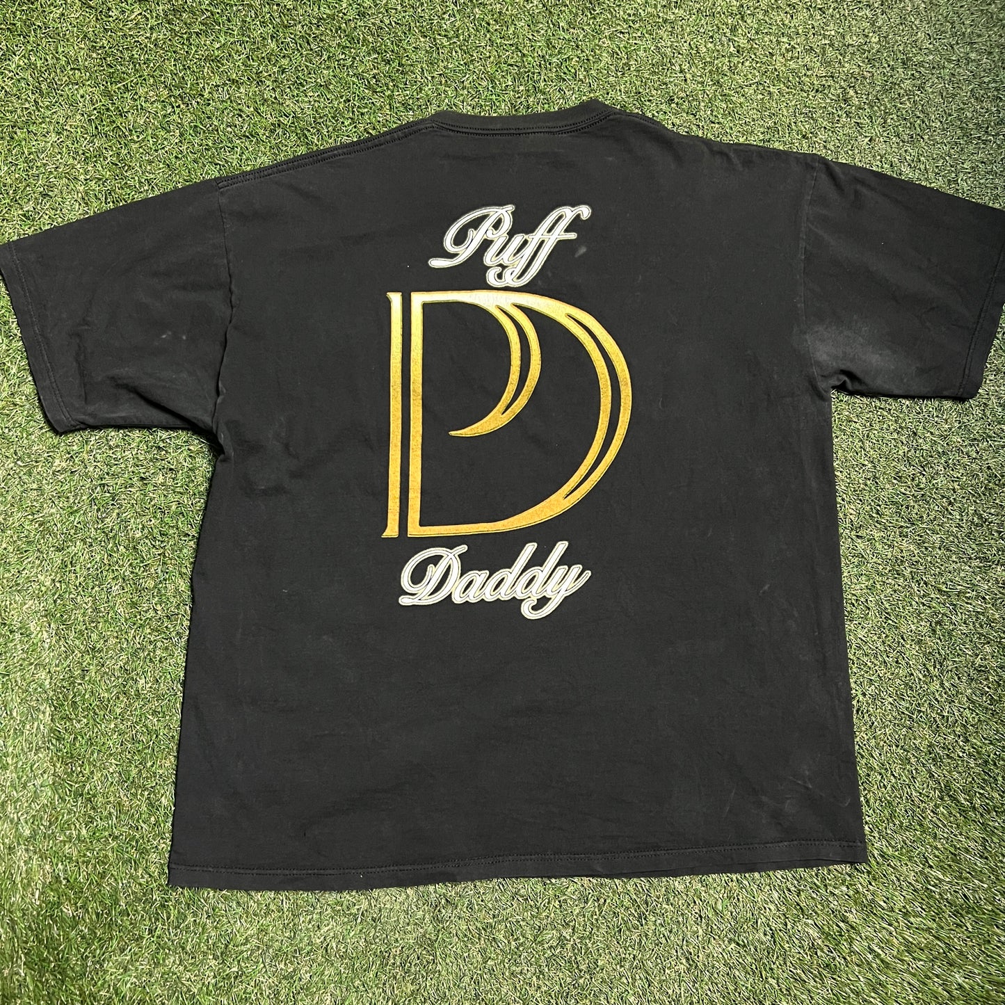 1997 Puffy Daddy Big D Black Tee Size XL USED v15437