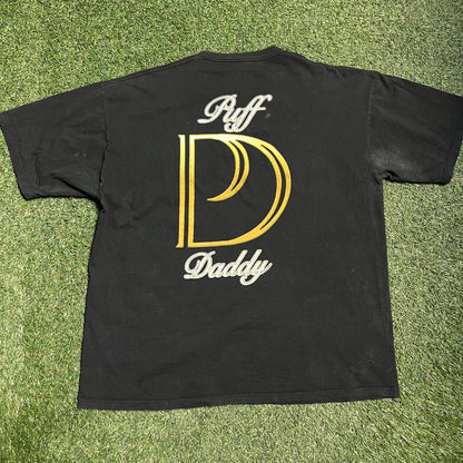 1997 Puffy Daddy Big D Black Tee Size XL USED v15437