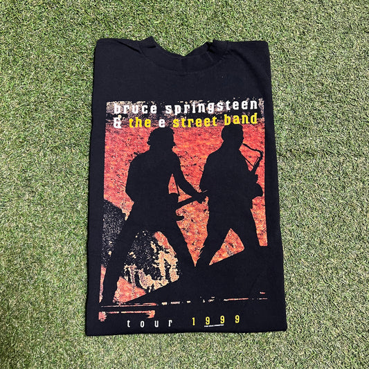 1999 Bruce Springsteen E Street Band Tour Black Tee Size Large USED v15430