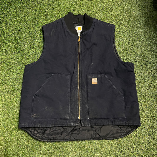 Carhartt navy blue vest Size XL USED v14336