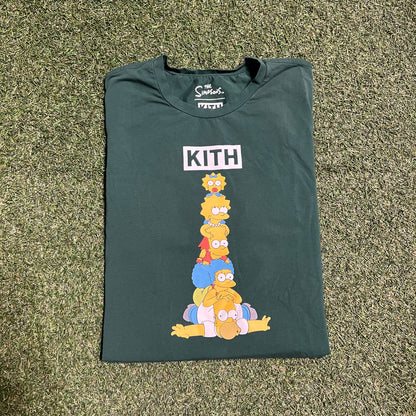 Kith Simpsons Stacked Green Tee Size XXL USED x12893