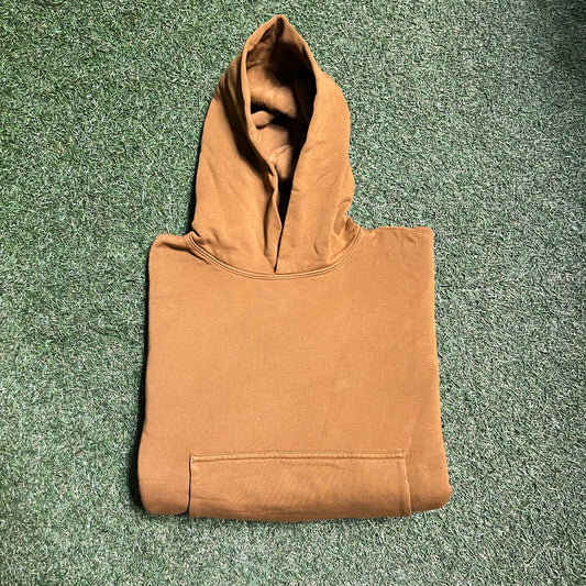 Yeezy Gap Brown Blank Hoodie Size Small USED x11947