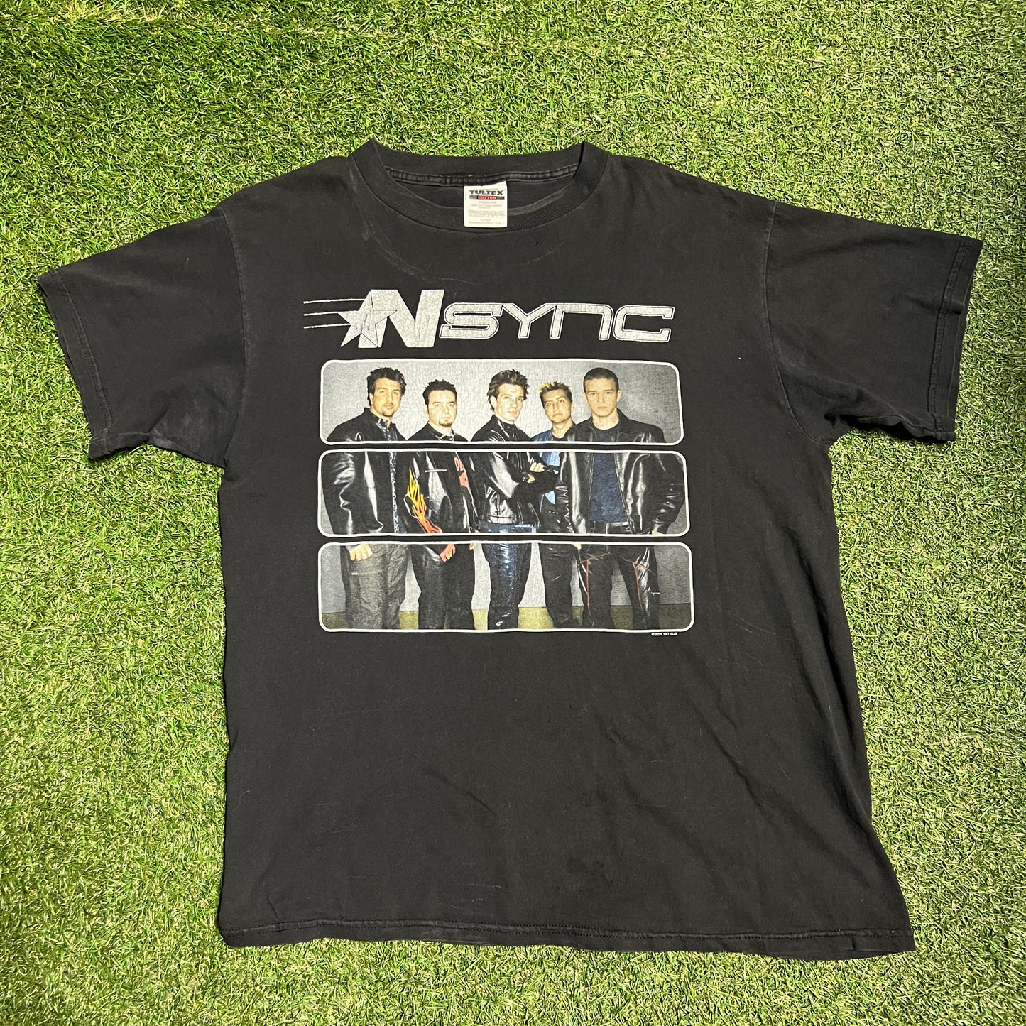 2001 Nsync Popodyssey Tour Black Tee Size Large USED v14357