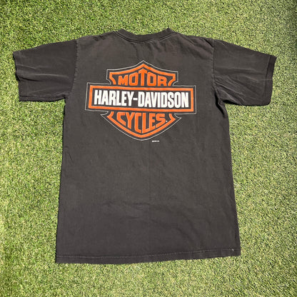 1996 Harley Davidson the hottest sound on the road tee black Size Medium USED v14365