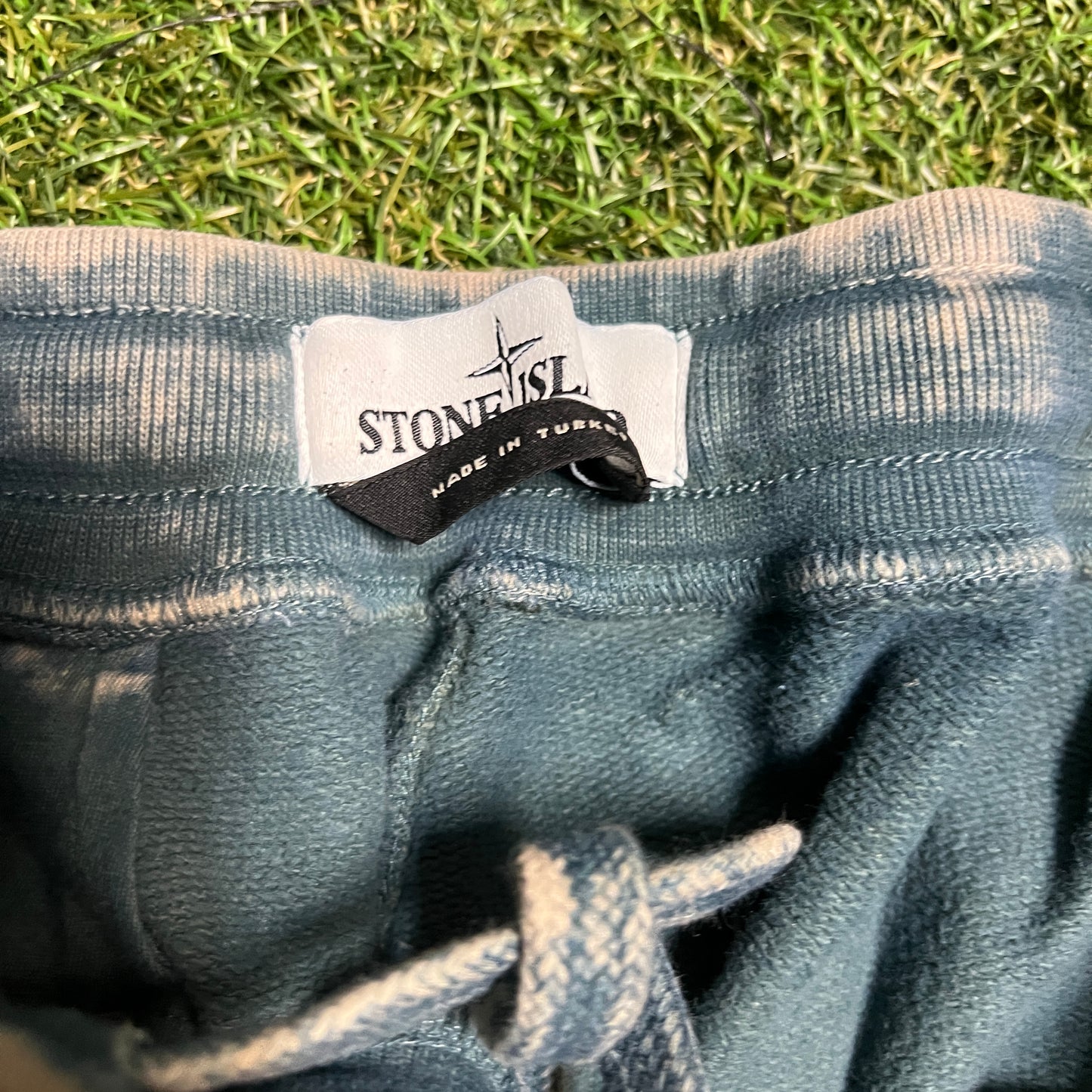 Stone Island Blue Acid Wash Sweatpants Size XL USED x11959