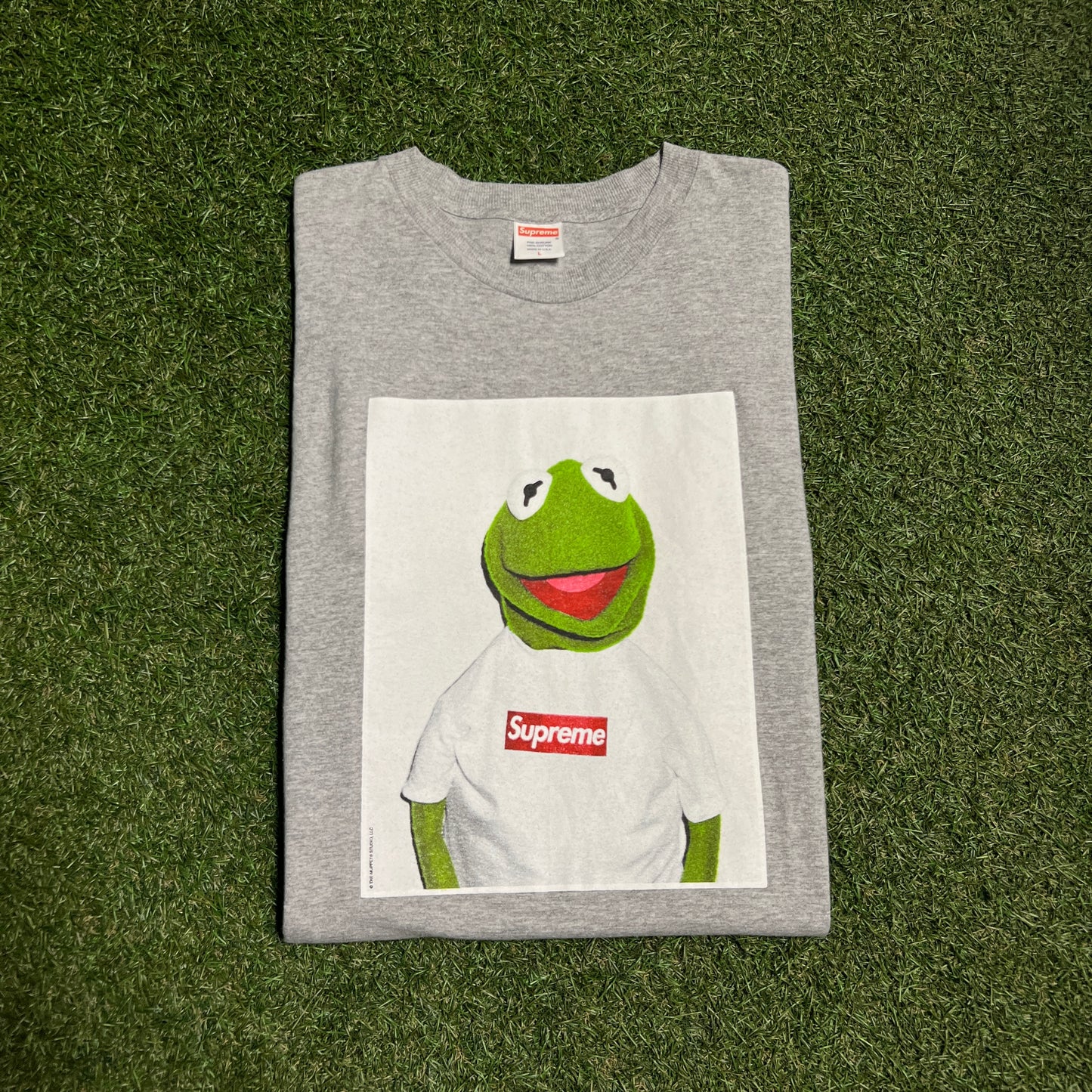 Supreme Kermit 2008 Photo Tee Grey Size Large USED x8792