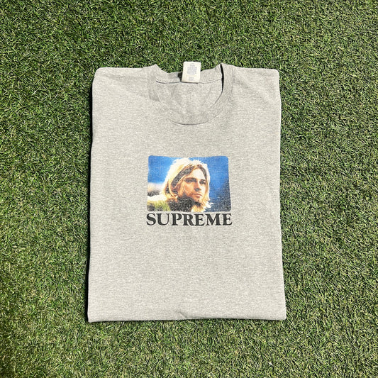 Supreme Kurt Cobain Photo Tee Grey Size Medium USED x12034