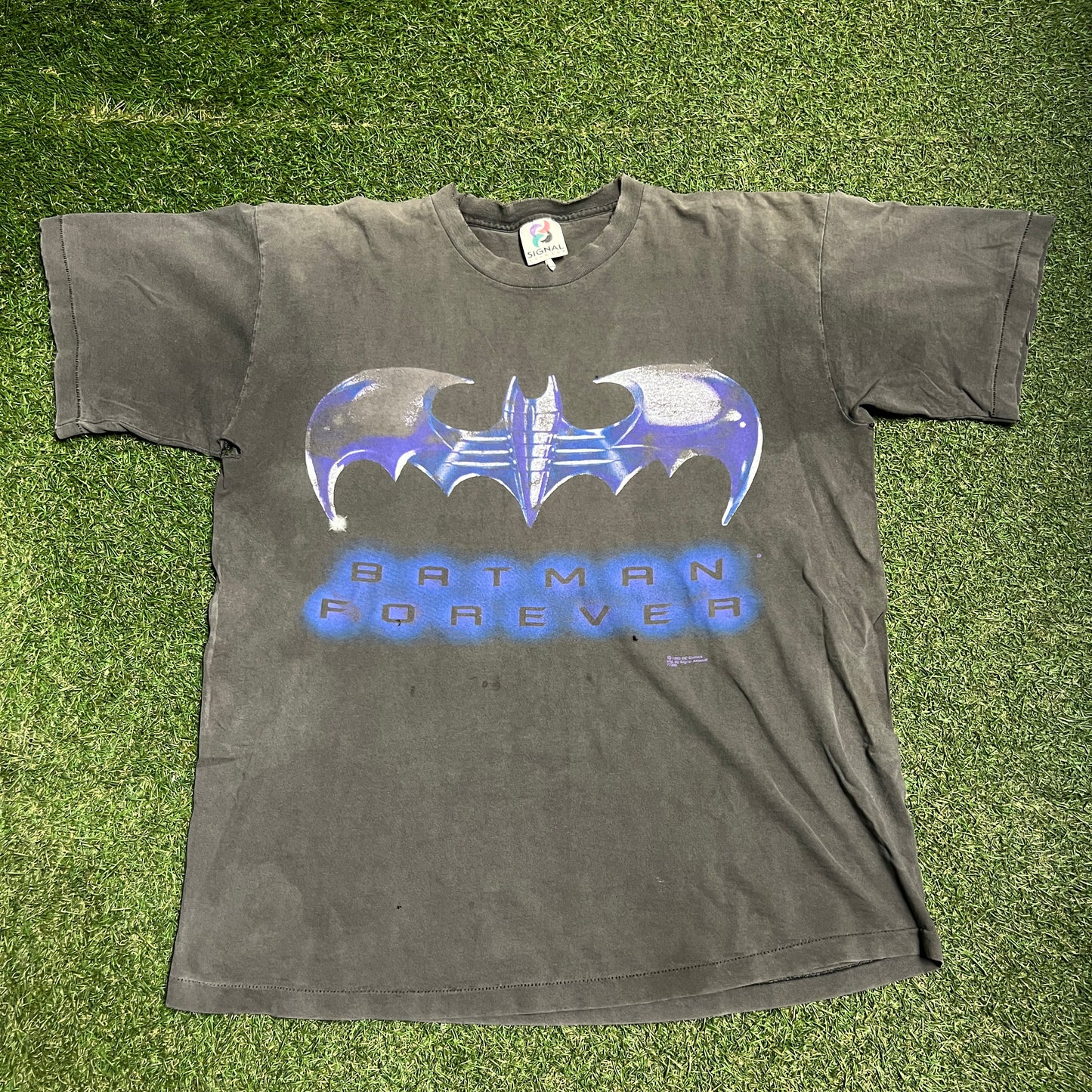 1995 Batman Forever Black Tee Size XL USED v15449