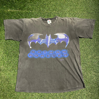 1995 Batman Forever Black Tee Size XL USED v15449