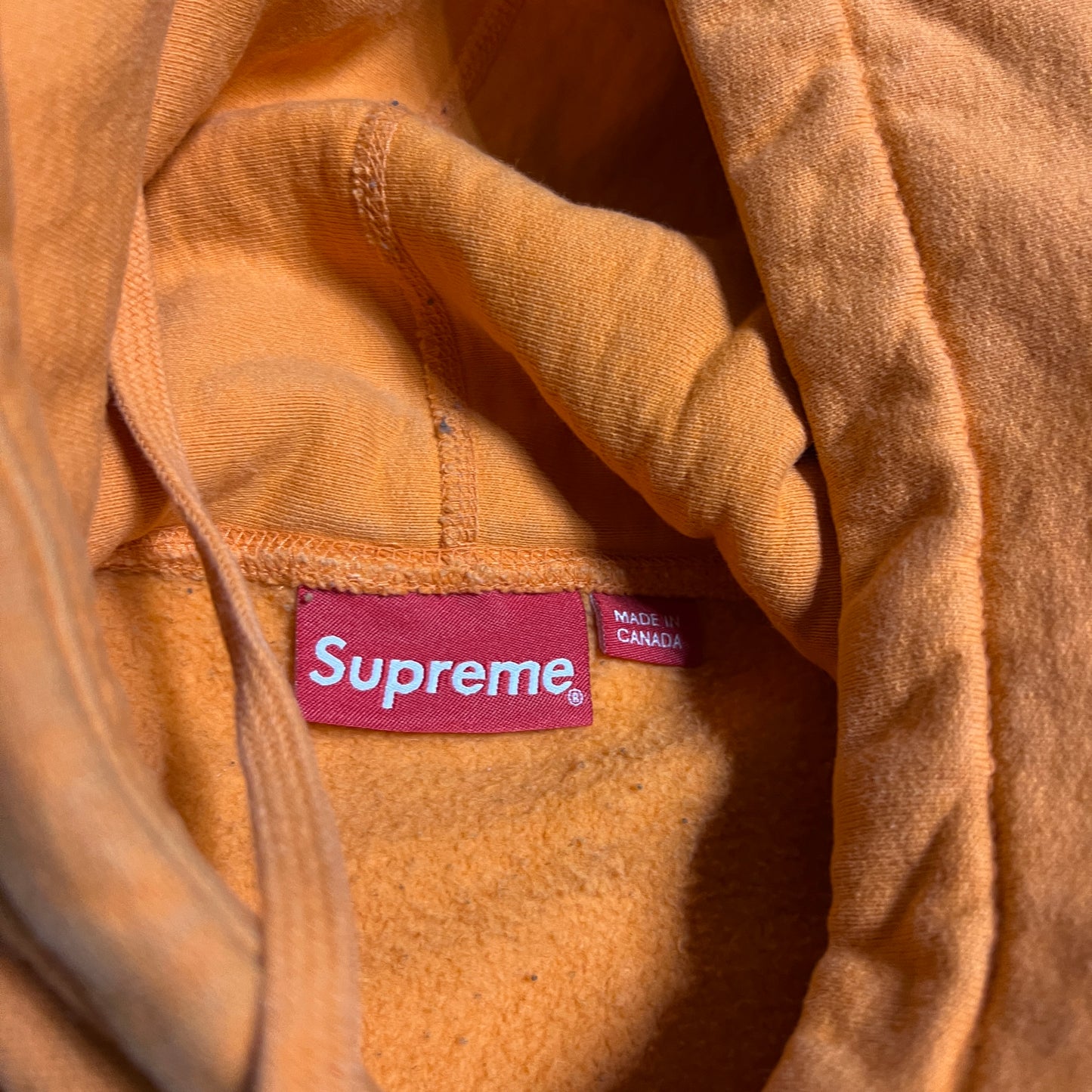 Supreme Menace 2018 Orange Hoodie Size Large USED x12921