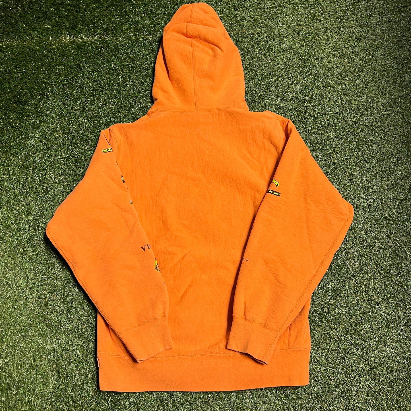 Supreme Menace 2018 Orange Hoodie Size Large USED x12921