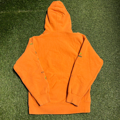 Supreme Menace 2018 Orange Hoodie Size Large USED x12921